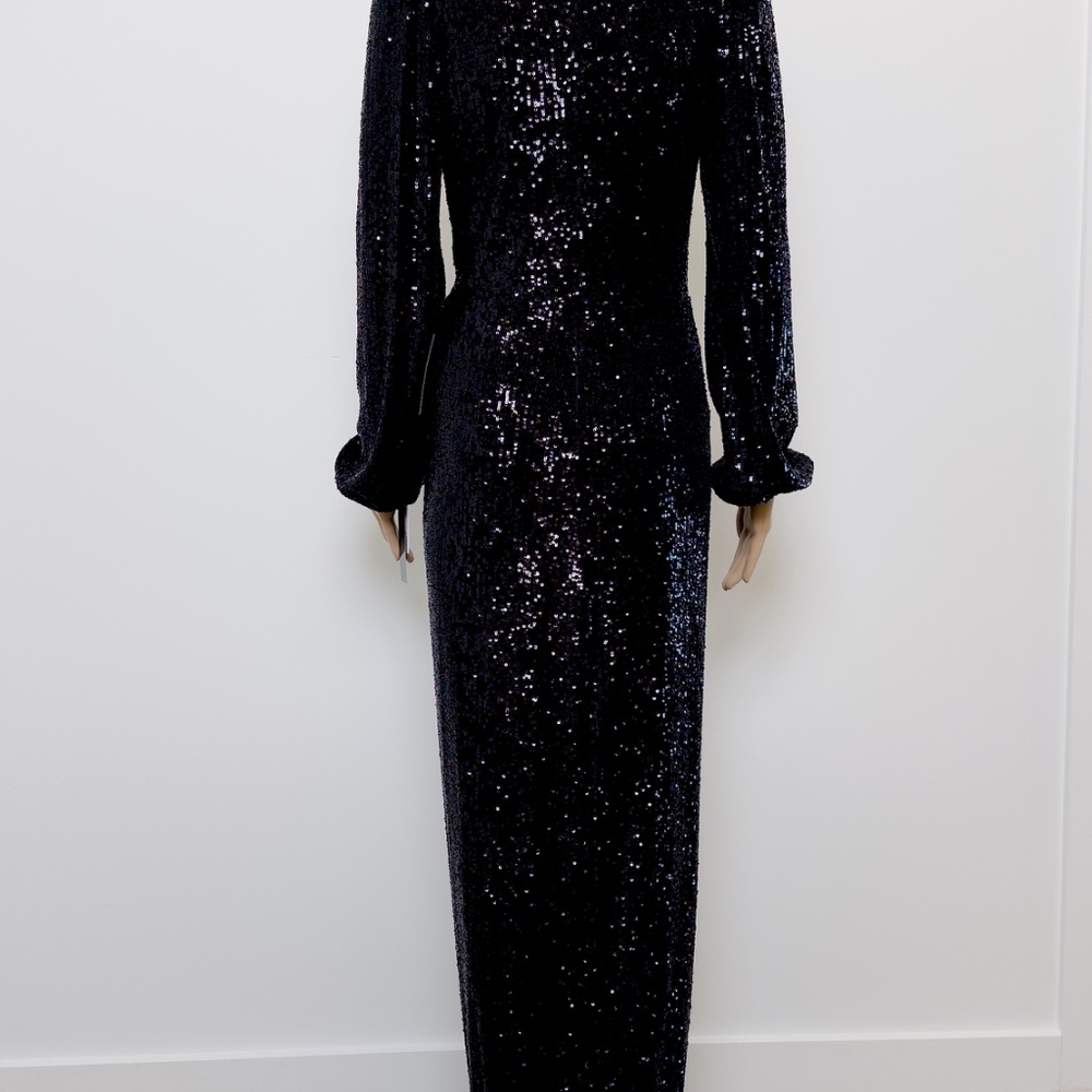 Xscape Long Sleeve Sequin Gown - Picture 5 of 13
